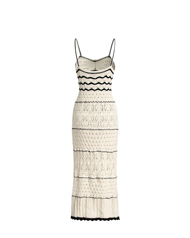 Crochet Eyelet See Through Midi