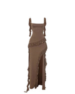 Mocha Ruffle Maxi