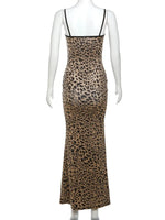 Leopard Tie Front Maxi