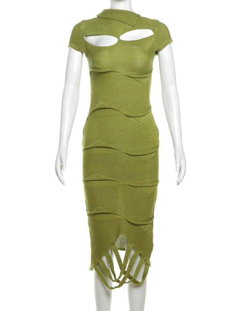 Melrose Knit Cut Out Midi Dress