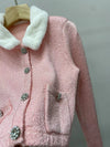 Pink Faux Fur Cardigan