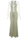 Nichole Lace Up Front Maxi