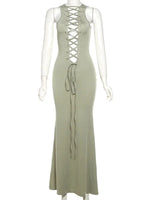 Nichole Lace Up Front Maxi