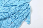 Turquoise Lace Draped Mini