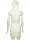 Cream Knit Mini With Hood