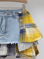 Plaid Patchwork Skort