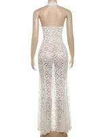 Ella Lace Halter Maxi