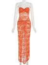 Tangerine Lace Dress