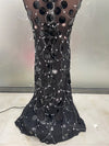 Celeste Sheer Sequin & Pearl Gown