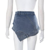 Asymmetrical Denim Skort