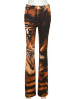 Tiger Print Flare Pant