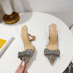 Crystal Sequined Bowknot Pump