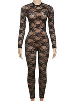 Come Correct Long Sleeve Lace Jumpsuit