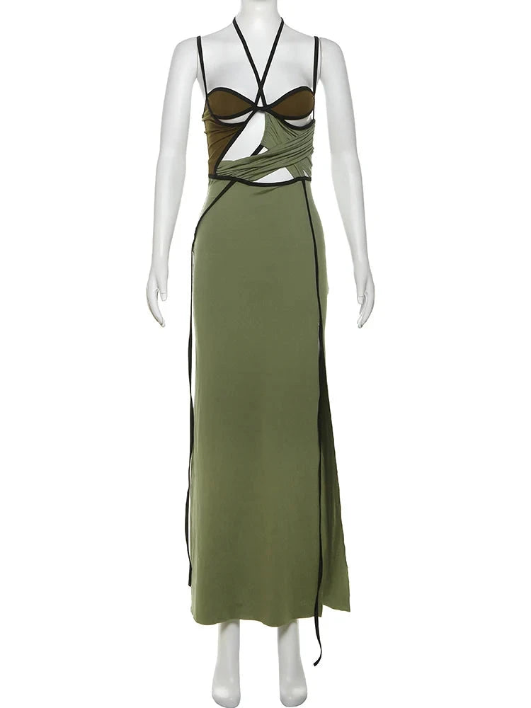 Olive High Slit Maxi