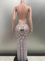 Luna Starry Mesh Gown