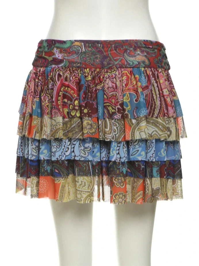 Paisley Mini Skirt