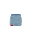 Patchwork Denim Mini Skirt