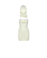 Cream Knit Mini With Hood