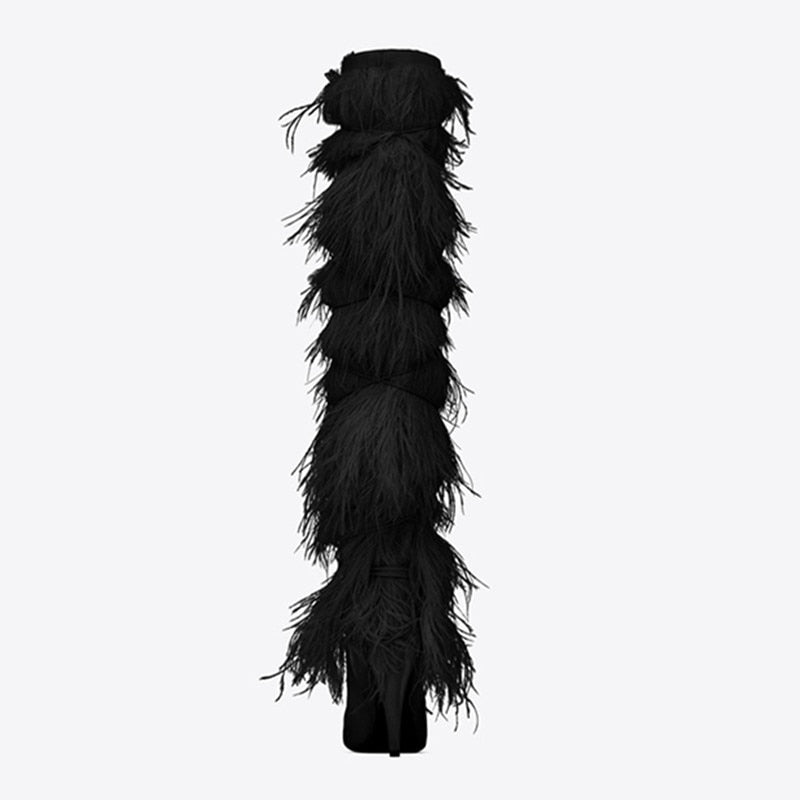 Feathered Over The Knee Boot