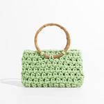 Knit Bamboo Handle Bag