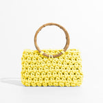 Knit Bamboo Handle Bag